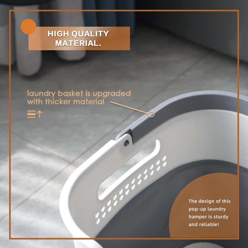 GREATLINK Foldable Laundry Basket Collapsible Laundry Hamper, Laundry Basket Dorm