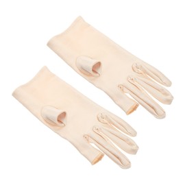 IWOWHERO 1 Pair UV Shield Gloves for Manicure and Riding Half Finger Design for Nail Art and Sun Protection Breathable Material for Comfort present for Women