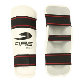 FIRE SPORTS Espinillera para Taekwondo Artes Marciales Entrenamiento Shin Guards Proteccion (Extra Grande)
