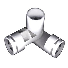 PVC- Adjustable joint fitting 1" 3-Way (Furniture Grade White)