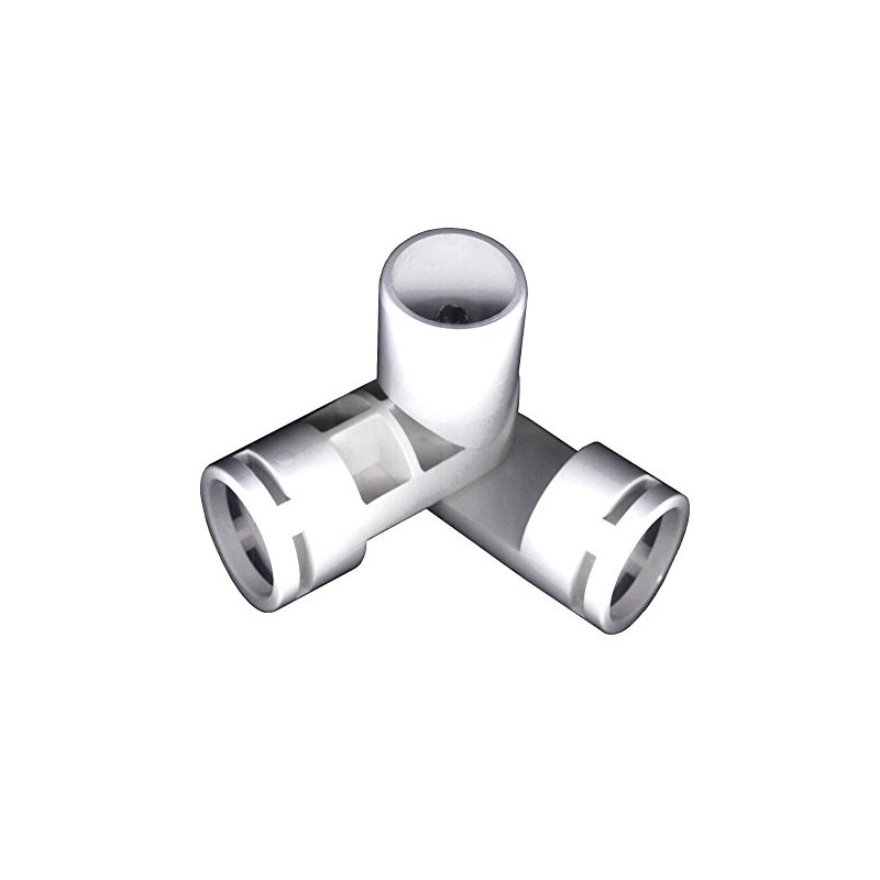 PVC- Adjustable joint fitting 1" 3-Way (Furniture Grade White)