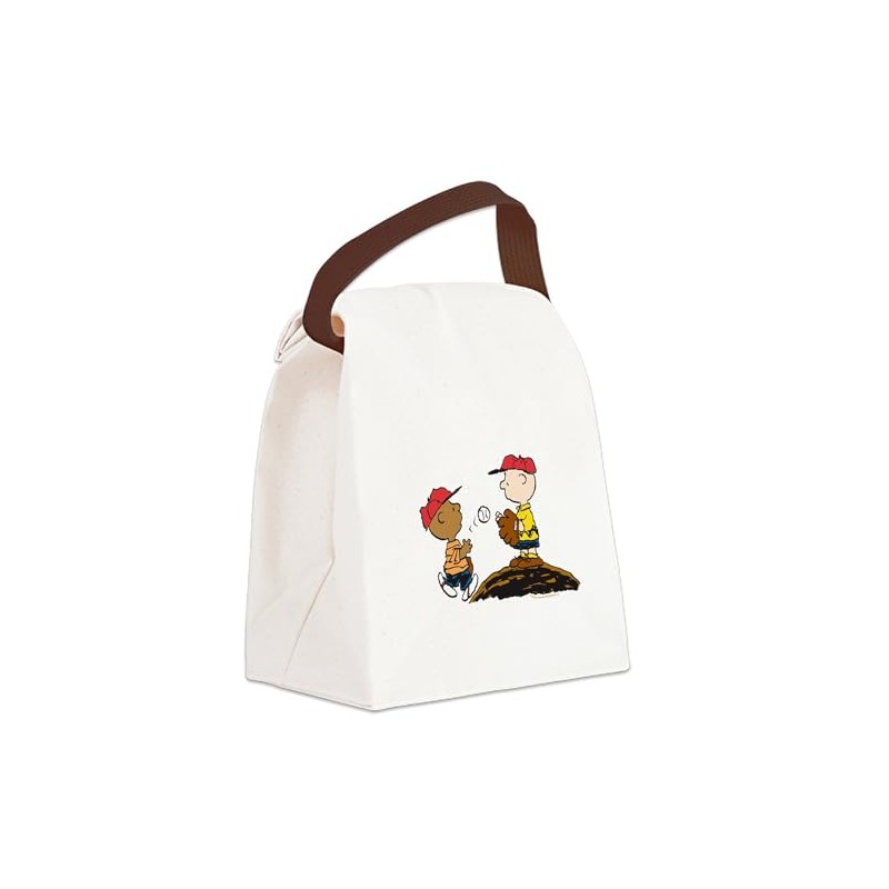 CafePress Peanuts Franklin & Chuck On The M Canvas Lunch