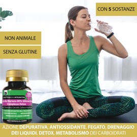 Cardo Mariano 80% Silimarina Complesso Detox 400 Compresse 1 al dì | con Tarassaco Carciofo Colina Inositolo | Senza Glutine | Depurativo Fegato LABOTTEGADEGLIINTEGRATORI