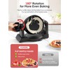 FOHERE Double Waffle Maker, 1400W Rotating Belgian Waffle Iron with