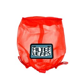 FILTERWEARS Red Water Repellent Pre-Filter K342R Fits K&N Air Filter SN-2530 3.0"T x 3.75"B x 4.0"H