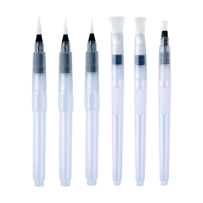 6 Pcs Watercolour Brush Pens Set, Professional Water Paint Brush