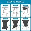 Rakila 2 Pack 43x32 Inch Spandex Round Tablecloth Cocktail Turquoise