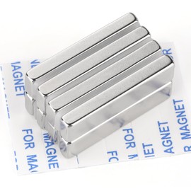 DIYMAG Neodymium Magnets, 24 Pack Strong Magnetic Bar with Double-Sided Adhensive Backing Heave Duty Rare Earth Magnet for Fridge, Classroom, Science and Craft - 1.57 x 0.39 x 0.2 in Silver