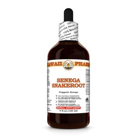 Senega Snakeroot (Polygala Senega) Dry Root Tincture, Made in Hawaii, All Natural, Vegan, Pure Liquid Extract - 4 fl.oz