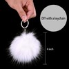 Coopay 24 Pieces Faux Fox Fur Pom Pom Balls DIY