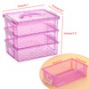 BTSKY 3 Layers Cute Dolphin Clear Plastic Pencil Box- Multipurpose
