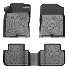 CHEINAUTO Floor Mats Compatible with Honda Civic Sedan, Custom Fit Floor Liners for 2022- Honda Civic Sedan, 1st & 2nd Row All Weather Protection, Black