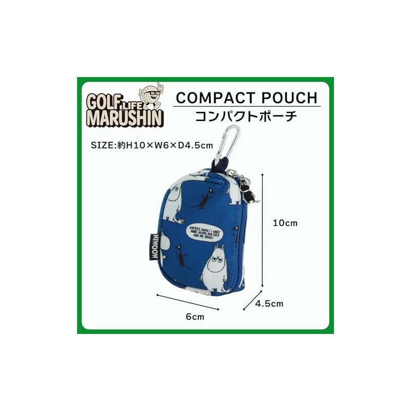 Marushin 1525006200 Compact Pouch, Moomin, Blue, Compact, Trinket Case, Gift,