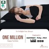 Pizuna 100% Cotton Small Single Fitted Sheet Black, 400 Thread