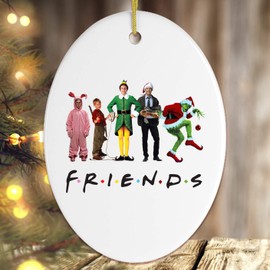Pop Culture, Movie, and Music Themed Trendy Christmas Ornaments (Christmas Movie Characters Ornament (Oval))