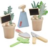 Fisher-Price Wood Pretend Play Toy Herb Garden & Tools Set,