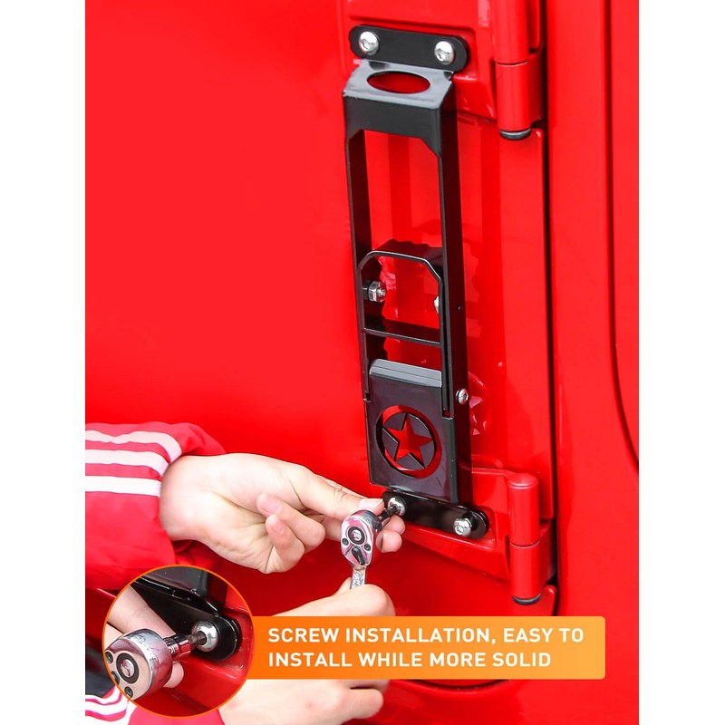 Savadicar 2 Pack Door Hinge Steps, Foldable Metal Foot Pegs