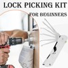 7in1 Lock Picking Tool Set,Professional Stainless Steel Lock Picking Kit,Folding