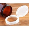 Amber PET Plastic (BPA Free) Refillable Low Profile Jar with