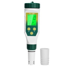 PH Meter Water, Aideepen PH/EC/TDS/Salinity/Thermometer 5-in-1 pH Value Meter with Automatic Temperature Compensations, High Precision PH Tester for Spa, Drinking Water, Pool