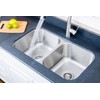 Wells CMU3318-99 Craftsmen Series Kitchen Sink, 33" 50/50 9" Deep,