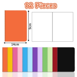 Yolistar Pack of 12 A6 Blank Notepad Journal Diary Notepads School Notepads 14 cm x 9 cm Notebook Small with Kraft Paper Cover (30 Sheets), Small Notebook, 12 Colours Notebooks