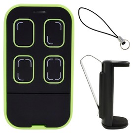 Universal Garage Door Remote Universal Gate Remote Control Cloning Homelink Programmable Learning 4-Button Multi Frequency 280MHZ-868MHZ (Green)