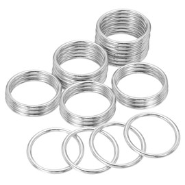 PATIKIL Metal O Rings 25mm / 1", 20 Pack Electroplated Zinc Alloy O Ring Buckle Seamless Welded Round Rings for Bags Purse Belts Hardware DIY Craft Dog Leashes, Silver