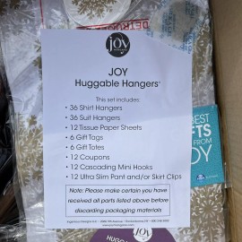 Joy Mangano Huggable Hangers Ultimate Closet Organization Brass Espresso 36pcs