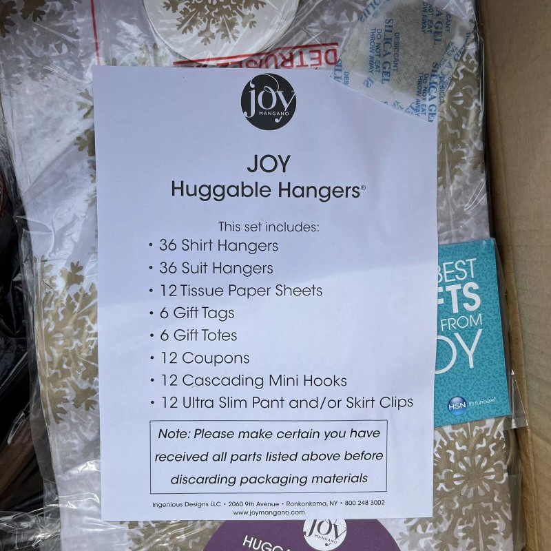 Joy Mangano Huggable Hangers Ultimate Closet Organization Brass Espresso 36pcs