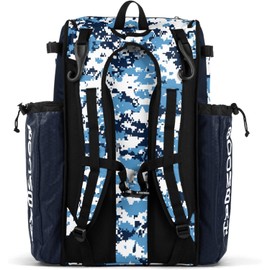 Boombah Catchers Superpack Bat Bag Digital Camo Navy/Columbia - 23-1/2" x 13-1/2" x 9-1/2" - Multiple Colors - Holds 4 Bats - Backpack Version (no Wheels)
