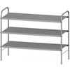 Simple Houseware 3-Tier Shoe Rack Storage Organizer, Grey – Space-Saving