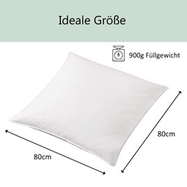 Set/2 900 g filling 80 x 80 cm 100% Natural Pillow Cushion Down Feather Down Pillows Duvet