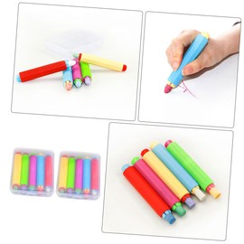 Tofficu 10 Pcs Chalk Dustless Cases Plastic Chalk Covers for Classroom Supplies