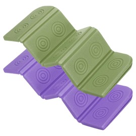 YELARXI Folding Foam Mat, 14 x 10" Mini Portable Lightweight Mini Waterproof Folding Mat Fit for Backpacking Hiking Camping Kneeling Outdoor Activities Recreation - (2Pack, Purple, Green)