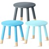 Wenqik 3 Pcs Wooden Step Stool 10.3 Inches Wood Solid