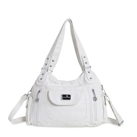 Angel Kiss Purses for Women, Large Shoulder Bag Hobo Tote Purse Mutipocket Faux Leather Satchel Hobo Purse