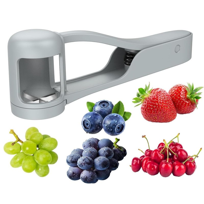 Jiarznh Grape Cutter, Built in Stainless Steel Blade Cutting Machine