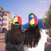 2PCS Rainbow Hat Costume Nerd Crazy Hats Adjustable Hat Funny
