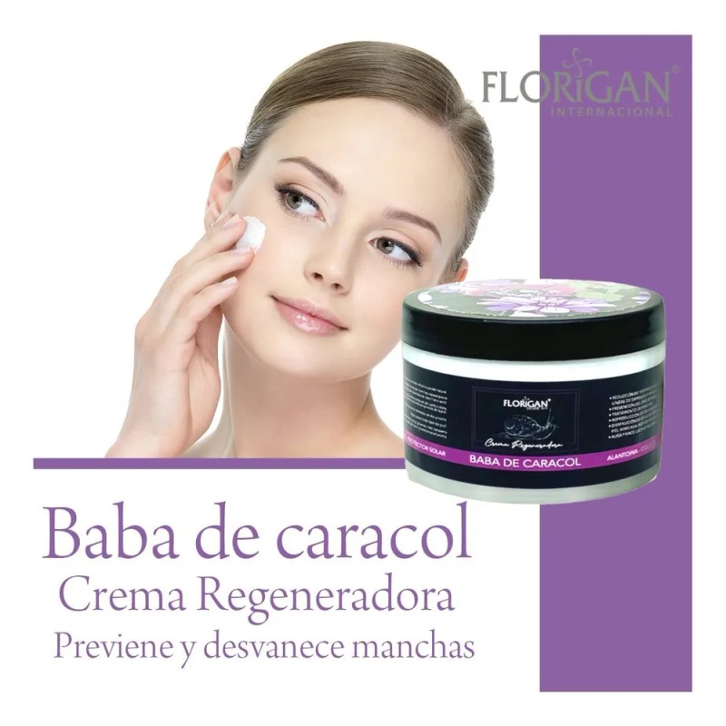 Crema Baba De Caracol 350grs. Florigan® Normal A Grasa Día/noche