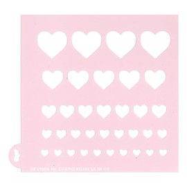 CD Stencil Plantilla Para Galletas Corazones Hor. Mod.198
