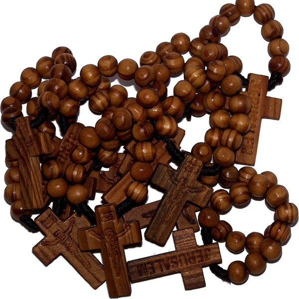 Holy Land Market 10 finger wooden Rosaries from Bethlehem with