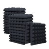 MDKOI 24 Pack Pyramid Acoustic Foam, 12''x12''x2'' Black Soundproof Foam