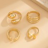 HUASAI Gold Rings Stackable Chunky Statement Jewelry Knuckle Finger Adjustable