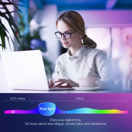 Duduma Blue Light Glasses UV Filter Blue Light Blocking Glasses for Men Women Gaming Glasses Anti Glare for PC Laptop Computer Eyewear (5025 Black)