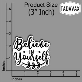 (3Pcs) Believe in Yourself Sticker Funny Mom Stickers Decals Decorate for Books, Laptops, Phones, Tumblers, Water Bottles, Waterproof Vinyl Decal, Gifts for Mom Grandma Mama 3" Inch