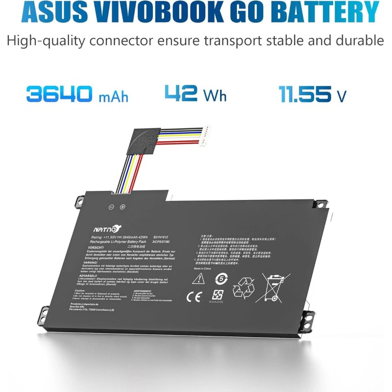 For ASUS B31N1912 Battery For ASUS VivoBook 14 E410MA L410MA