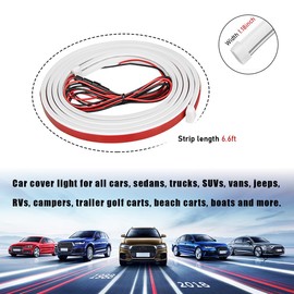 Ohleats 79 Inch Car Hood Light Strip, Exterior Flexible Daytime LED Running Light, Waterproof Auto LED Strip Light with Dynamic Scan Start-up Effect, Car Accessories for SUV Truck (Blue)