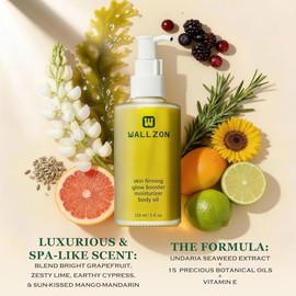 Firming & Nourishing Body Oil for Women with Seaweed Extract, 150ml After Shower Skincare Oil, Non-Greasy, Lightweight, Fast-Absorbing, Improves Skin Elasticity, Citrus Scent