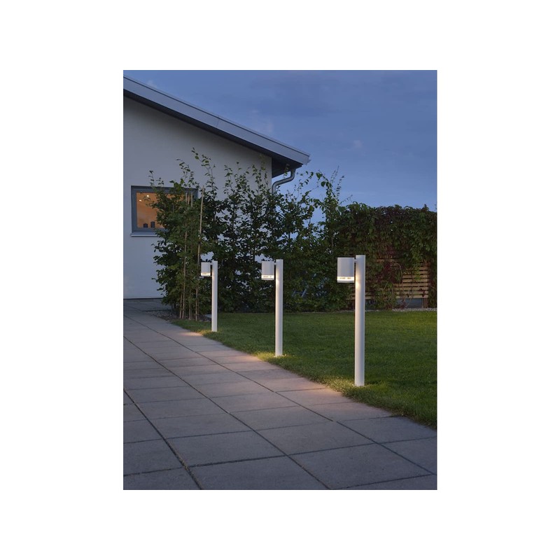 Set of 2 Aluminium Path Light Modena White, GU10, Height